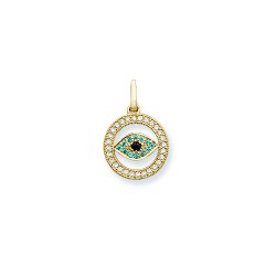 9ct Gold Cz Evil Eye Pendant 