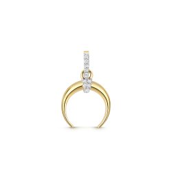 Diamond Horn Pendant In 9ct Gold 
