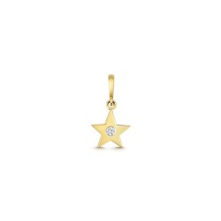 Diamond Star Pendant In 9ct Gold 