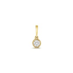 Diamond Rubover Pendant In 9ct Gold 