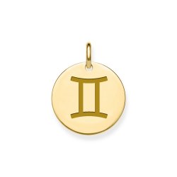 9ct Gold Gemini Zodiac Pendant 