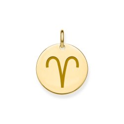 9ct Gold Aries Zodiac Pendant 