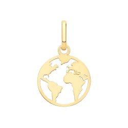 9ct Gold World Pendant 