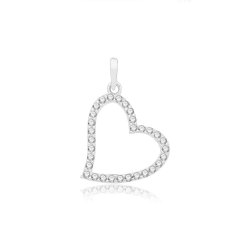 9ct Gold Cz Heart Pendant 
