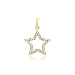 9ct Gold Cz Star Pendant 