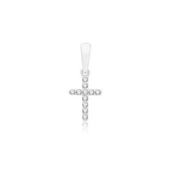 9ct Gold Cz Cross Pendant 