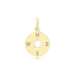 9ct Gold Compass Pendant 