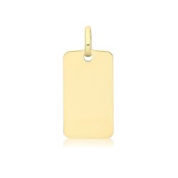 9ct Gold Plain Rectangle Pendant 