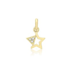 9ct Gold Cz Star Pendant 