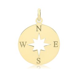 9ct Gold Compass Pendant 