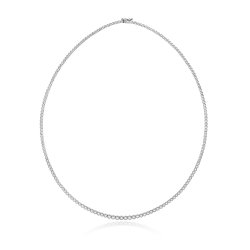 Diamond Necklace In 9ct White Gold 