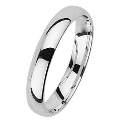 Silver 3mm Court Wedding Ring 