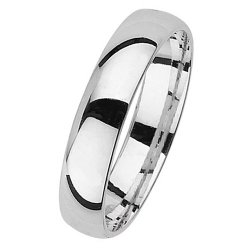 Silver 4mm Court Wedding Ring 