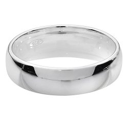 Silver 5mm Court Wedding Ring 
