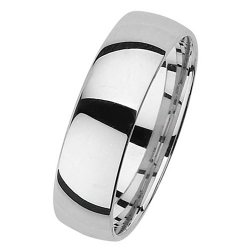 Silver 6mm Court Wedding Ring 