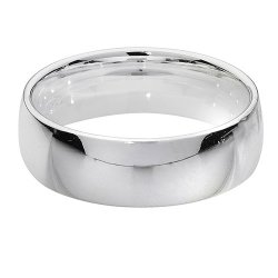 Silver 6mm Court Wedding Ring 