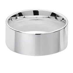 Silver 8mm Flat Court Wedding Ring 