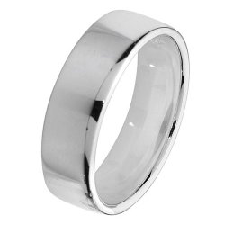 Silver 6mm Soft Court Wedding Ring 