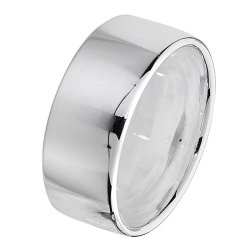 Silver 8mm Soft Court Wedding Ring 