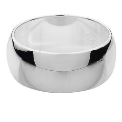 Silver 8mm D Shape Wedding Ring 