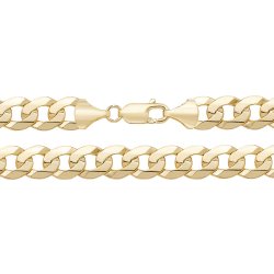 9ct Gold Flat Bevelled Curb Chain 