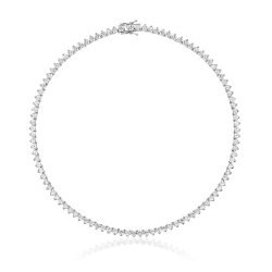 Heart Shape Claw Set Line Necklet LNG0004