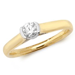 Diamond Solitaire Ring In 9ct Gold 