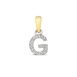 Diamond Initial Pendant In 9ct Gold 