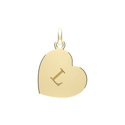9ct Gold Heart Initial Pendant 