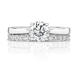Round Solitaire Claw Set Bridal Set LRG0047