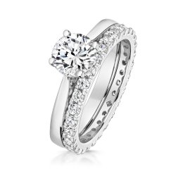 Round Solitaire Claw Set Bridal Set LRG0047