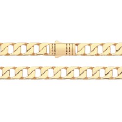 9ct Gold Open Square Cuban Link Chain 