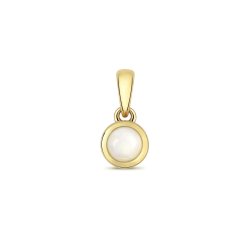 Opal Rubover Pendant In 9ct Gold 