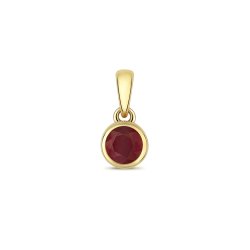 Ruby Rubover Pendant In 9ct Gold 