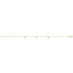 9ct Gold Hanging Cz Bracelet 