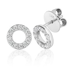 Thread And Grain Set Sillouette Circle Stud Earrings LEG0081