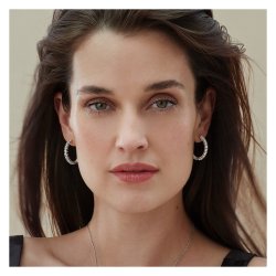 Round Full Claw Set Hoop Earrings LEG0091