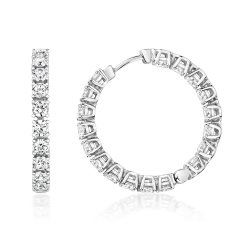 Round Full Claw Set Hoop Earrings LEG0091
