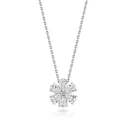 Pear Shape Flower Pendant And Run Through Chain LPG0016