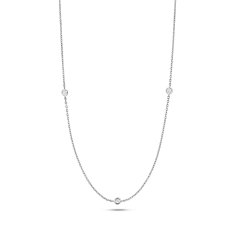 Diamond Necklace In 9ct White Gold 
