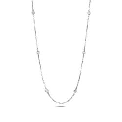 Diamond Necklace In 18ct White Gold 