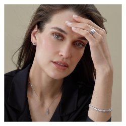 Round And Cushion Cut Classic Pendant On Running Chain LPG0021