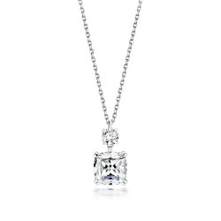 Round And Cushion Cut Classic Pendant On Running Chain LPG0021