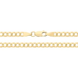 9ct Gold Diamond Cut Curb Chain 