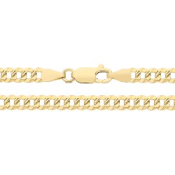 9ct Gold Diamond Cut Curb Chain 