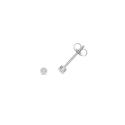 Diamond Round Cut Cluster Studs In 9ct White Gold 
