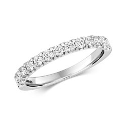 Diamond Eternity Micro Set Ring In 9ct White Gold 