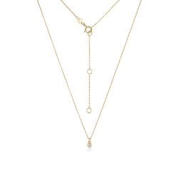 Diamond Rubover Necklace In 18ct Gold 