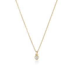 Diamond Rubover Necklace In 18ct Gold 