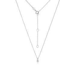 Diamond Rubover Necklace In 18ct White Gold 